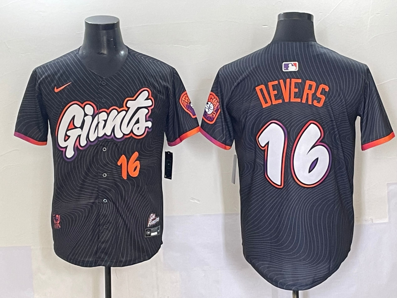 Men's San Francisco Giants Rafael Devers #16 Black 2025 City Connect Limited Jersey